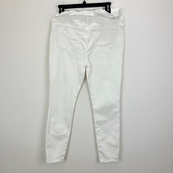 J.Crew White Maternity Jean Signature Stretch Waistband Skinny Straight US 27 - Picture 8 of 12